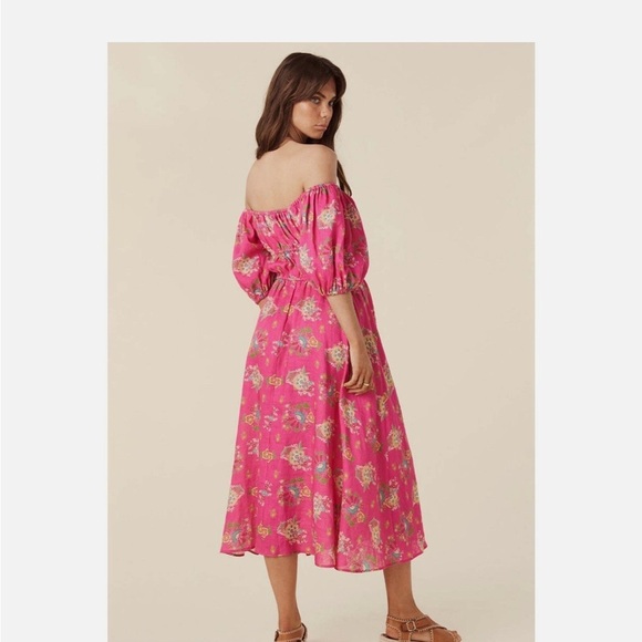 SPELL & The Gypsy Solstice Linen Midi Dress - Picture 4 of 10